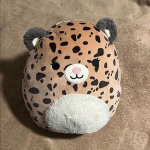 Squishmallows Brown and White Leopard Stuffed Animal